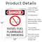 Signmission Diesel Fuel Flammable Danger Sign, Aluminum, 10in W x 14in L, 2PK OS-2PACK-DS-A-1014-V-1128 - alternate 2